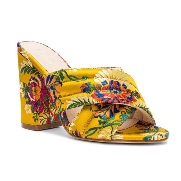 RAYE x REVOLVE Monroe Mule Floral Gold Brocade‎ Slide Mule Women's Size 8 - Picture 15 of 16